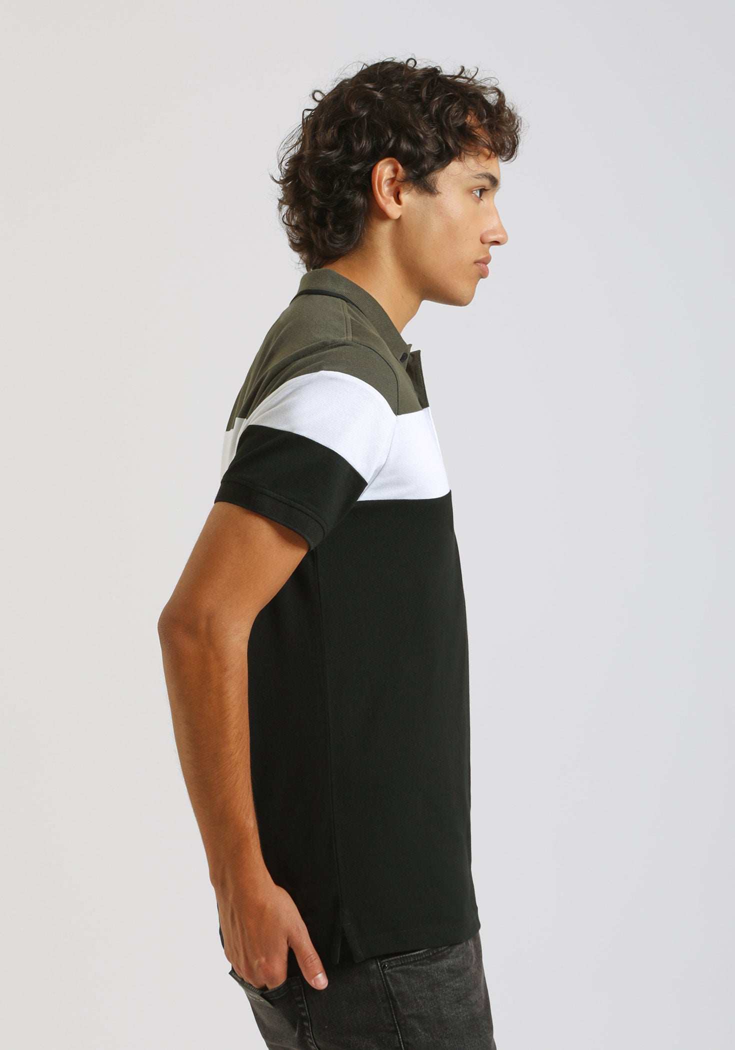 Polo colorblock|Colore:Verde bosco