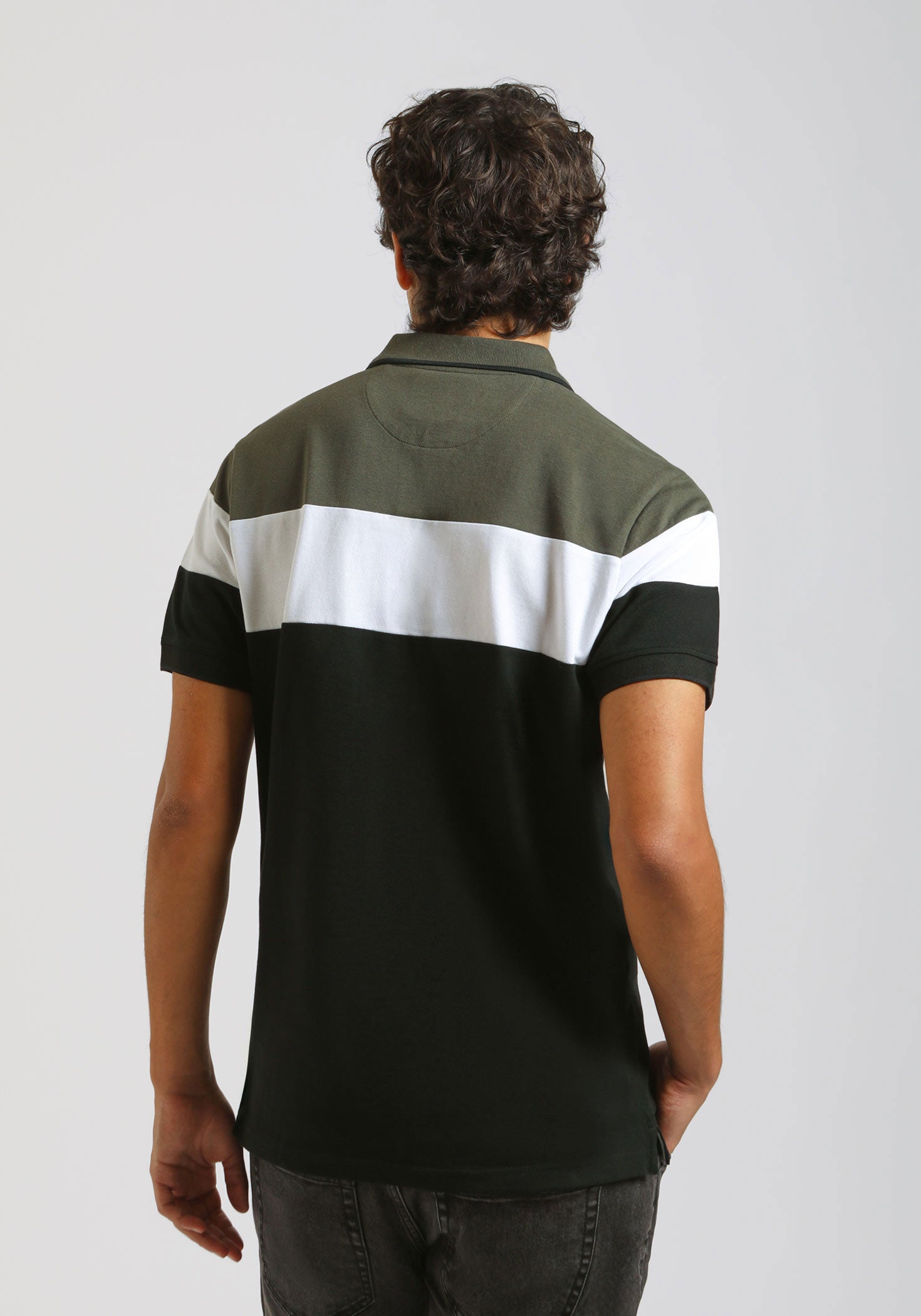 Polo colorblock|Colore:Verde bosco