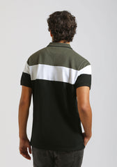 Polo colorblock|Colore:Verde bosco
