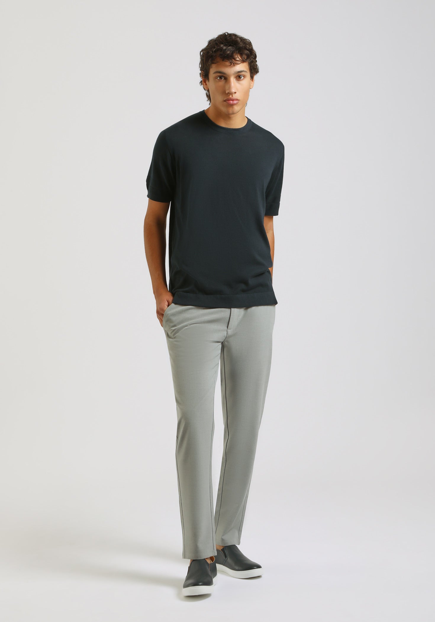 T-shirt in maglia|Colore:Blue