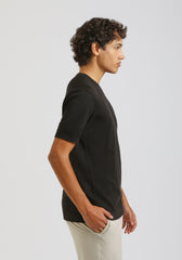 T-shirt in maglia|Colore:Nero