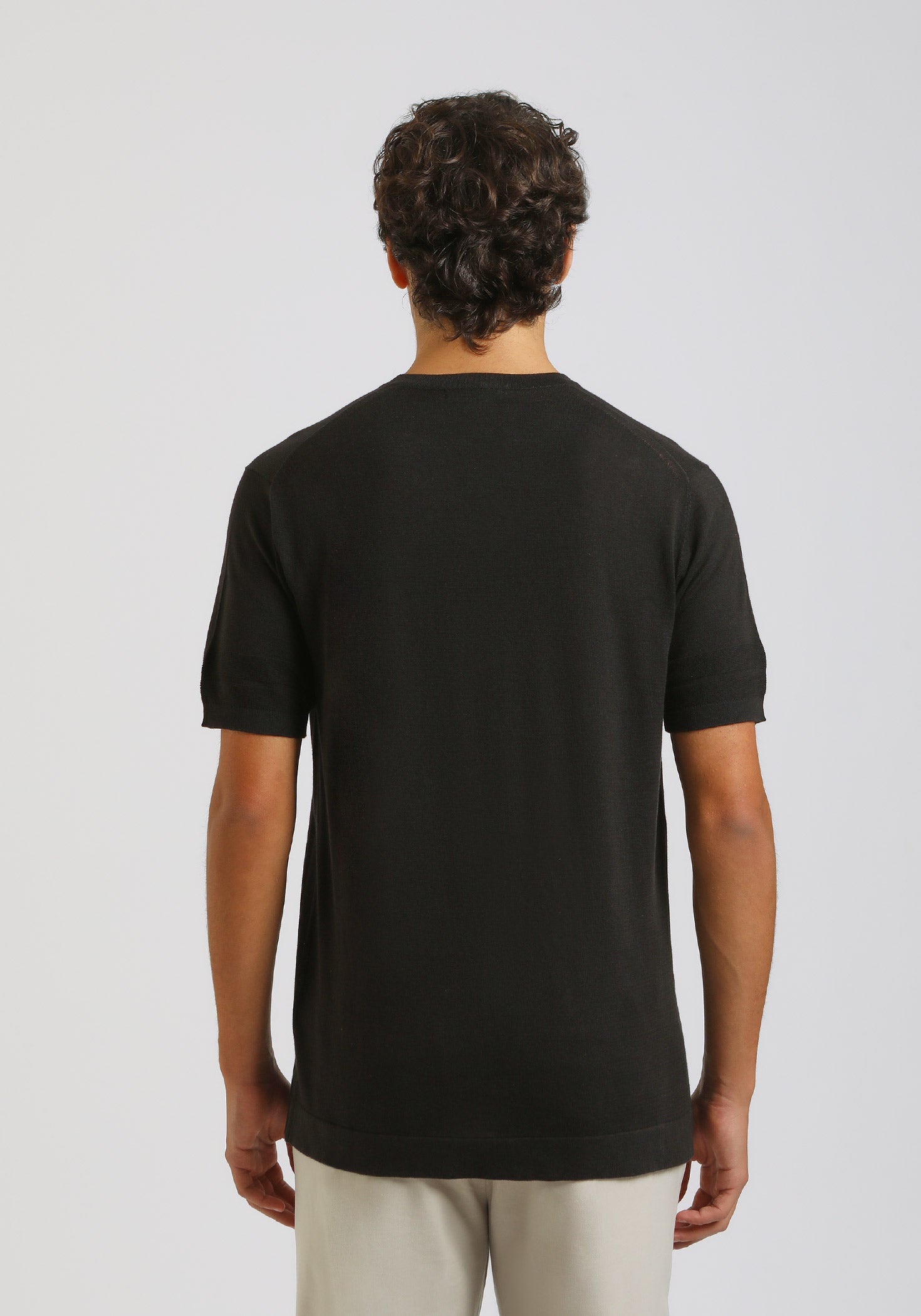 T-shirt in maglia|Colore:Nero