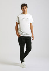 T-shirt 100% cotone con stampa|Colore:Off white