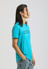 T-shirt 100% cotone con stampa|Colore:Turchese
