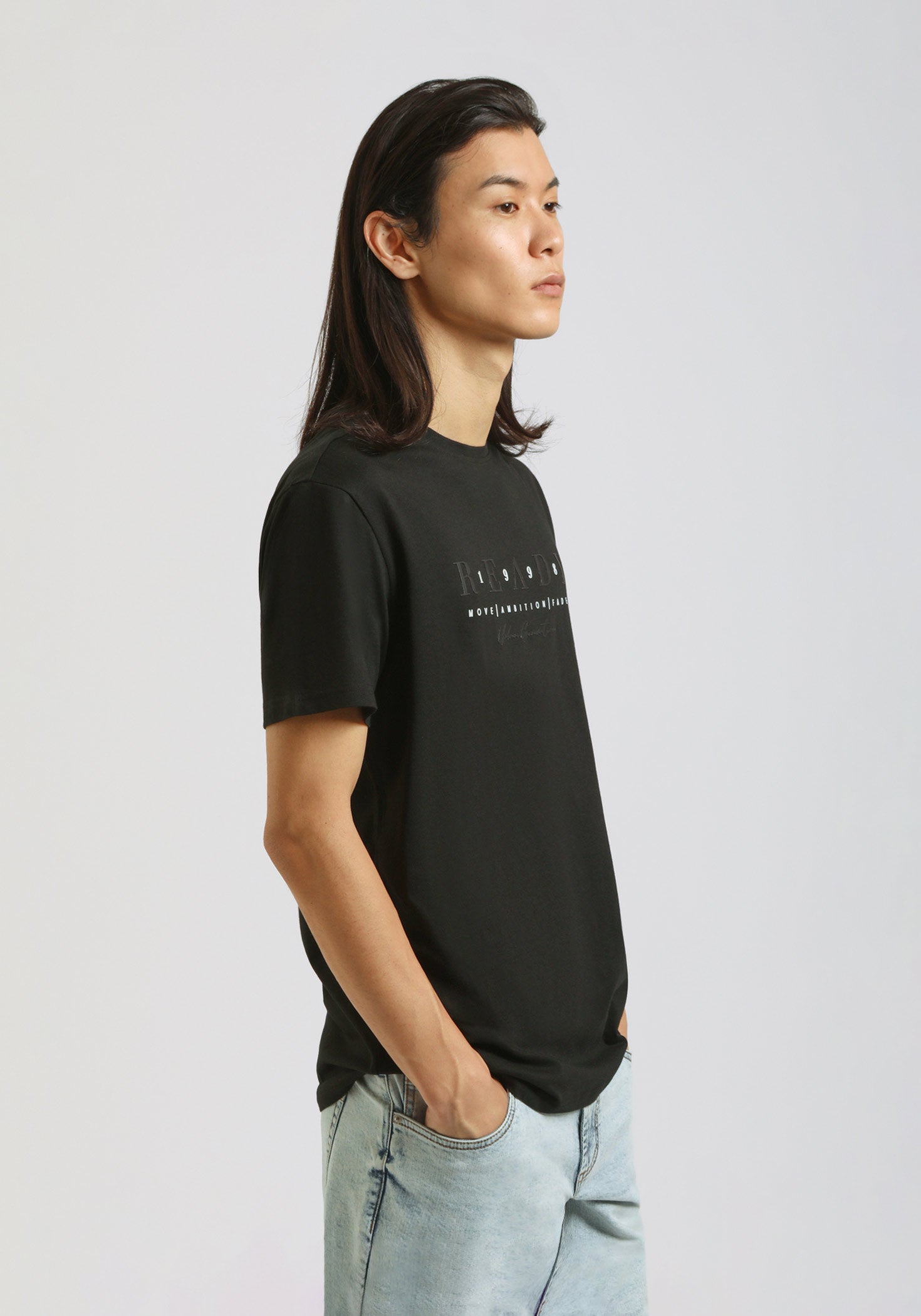 T-shirt 100% cotone con stampa|Colore:Nero