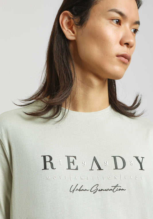 T-shirt 100% cotone con stampa|Colore:Verde mela