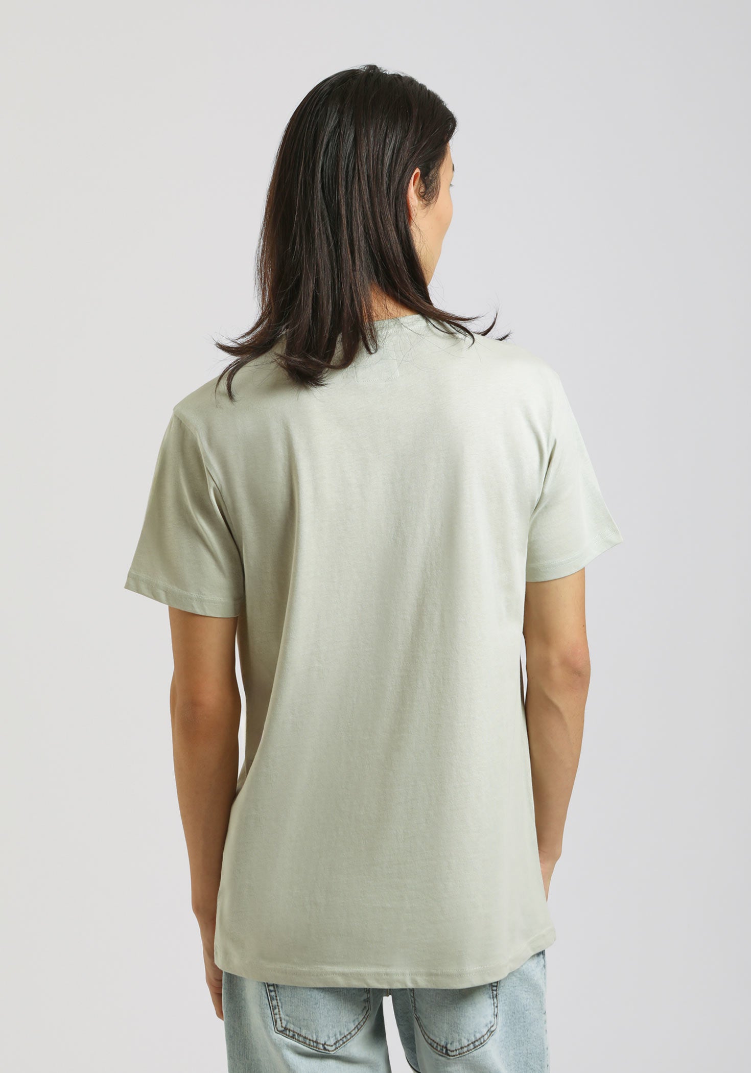 T-shirt 100% cotone con stampa|Colore:Verde mela