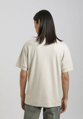 T-shirt over con stampa|Colore:Ecrù