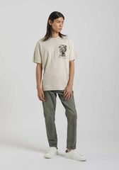 T-shirt over con stampa|Colore:Ecrù
