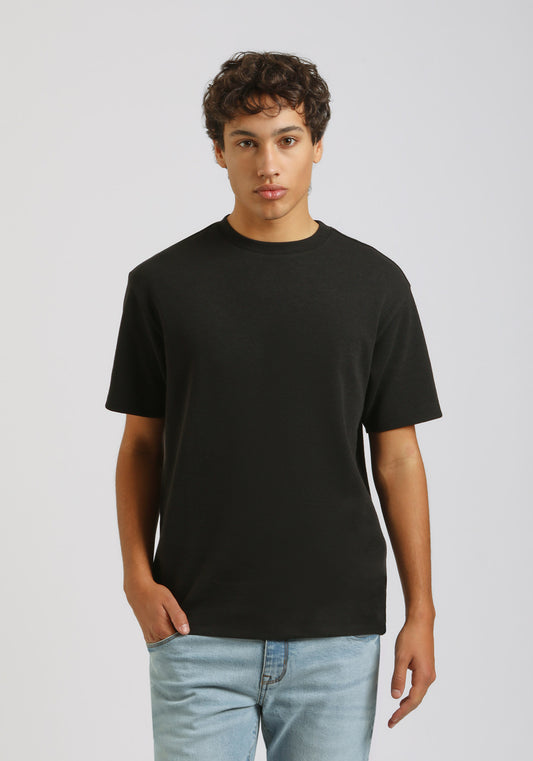 T-shirt strutturata|Colore:Nero