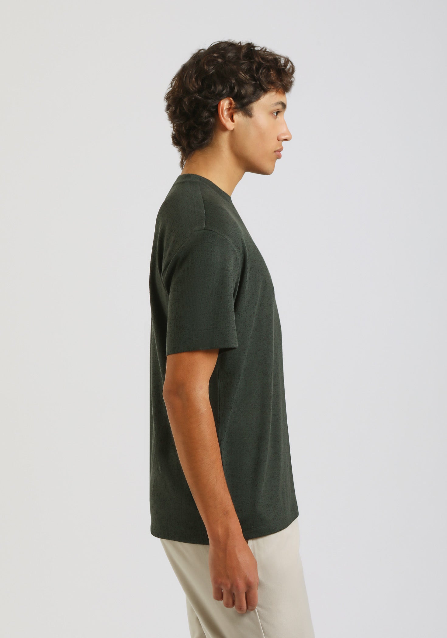 T-shirt strutturata morbida|Colore:Verde bosco