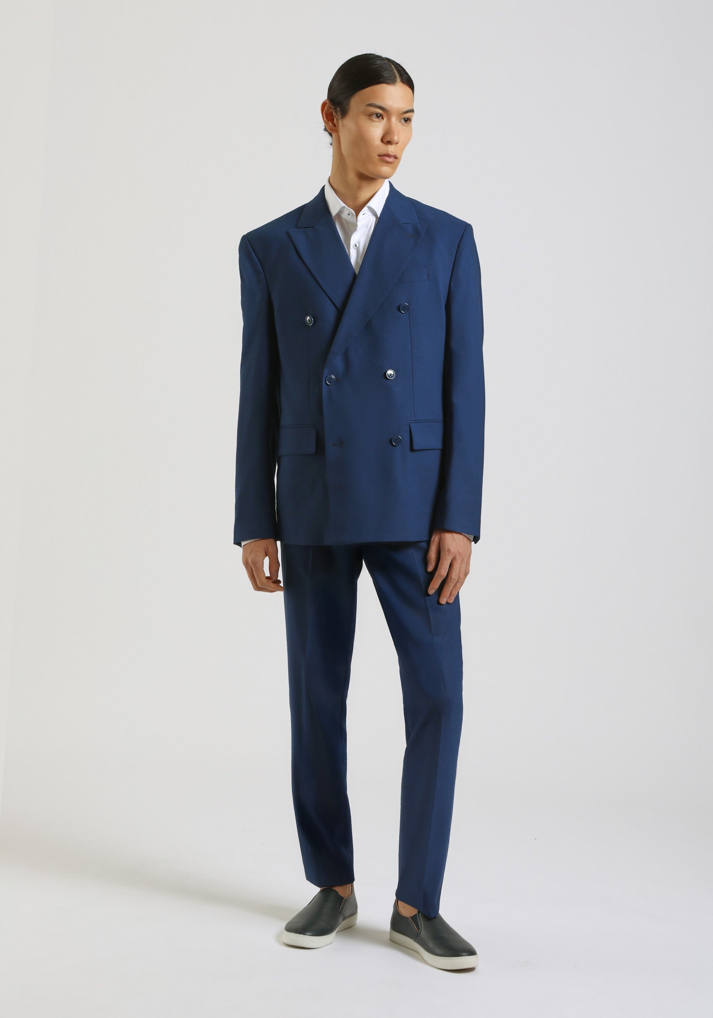 Abito doppio petto|Colore:Bluette