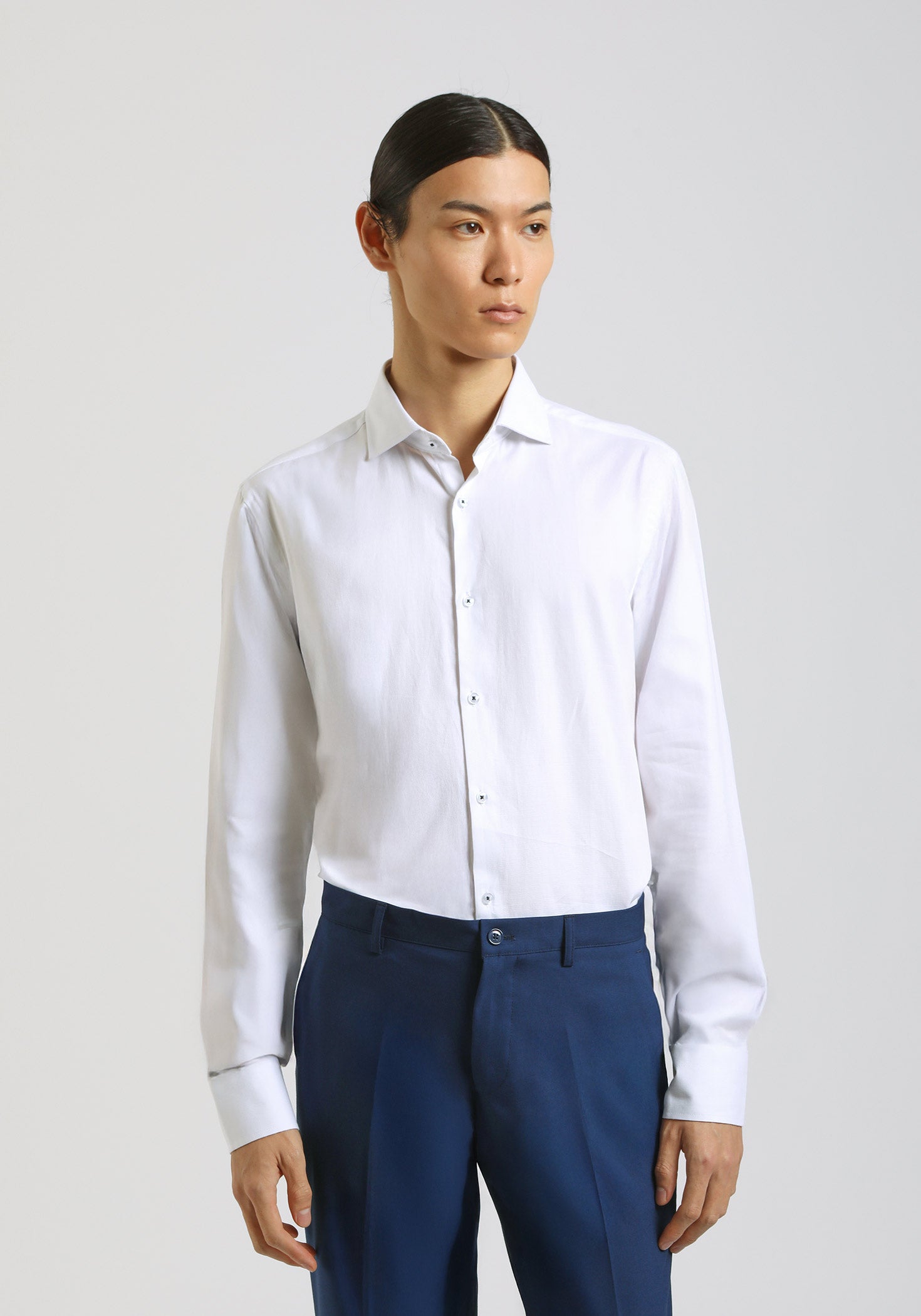 Camicia manica lunga 100% cotone|Colore:Bianco