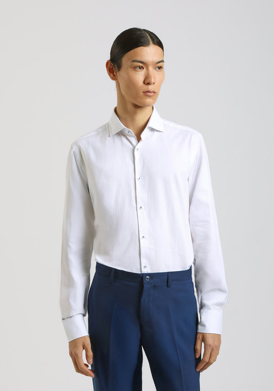 Camicia manica lunga 100% cotone|Colore:Bianco