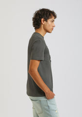 T-shirt con stampa a rilievo|Colore:Grigio scuro