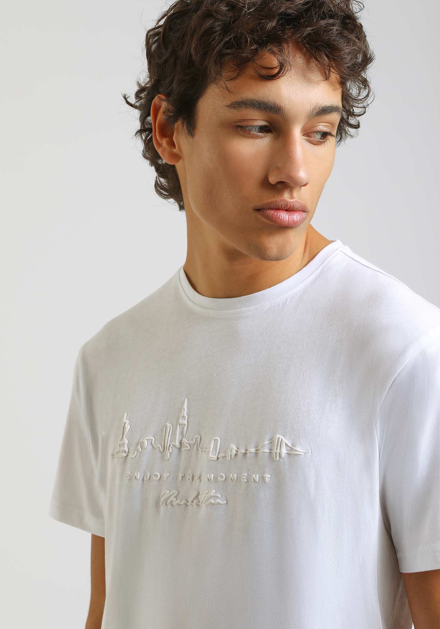 T-shirt con stampa|Colore:Bianco