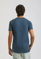 T-shirt 100% cotone con stampa|Colore:Jeans
