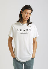 T-shirt 100% cotone con stampa|Colore:Off white