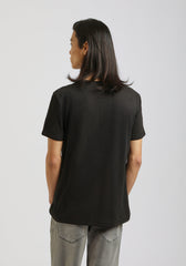 T-shirt collo serafino|Colore:Nero