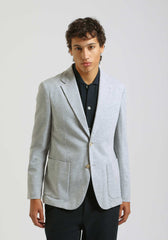 Giacca tinta unita misto cotone|Colore:Grigio