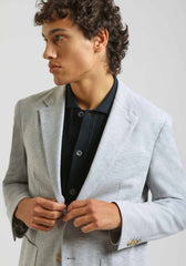 Giacca tinta unita misto cotone|Colore:Grigio