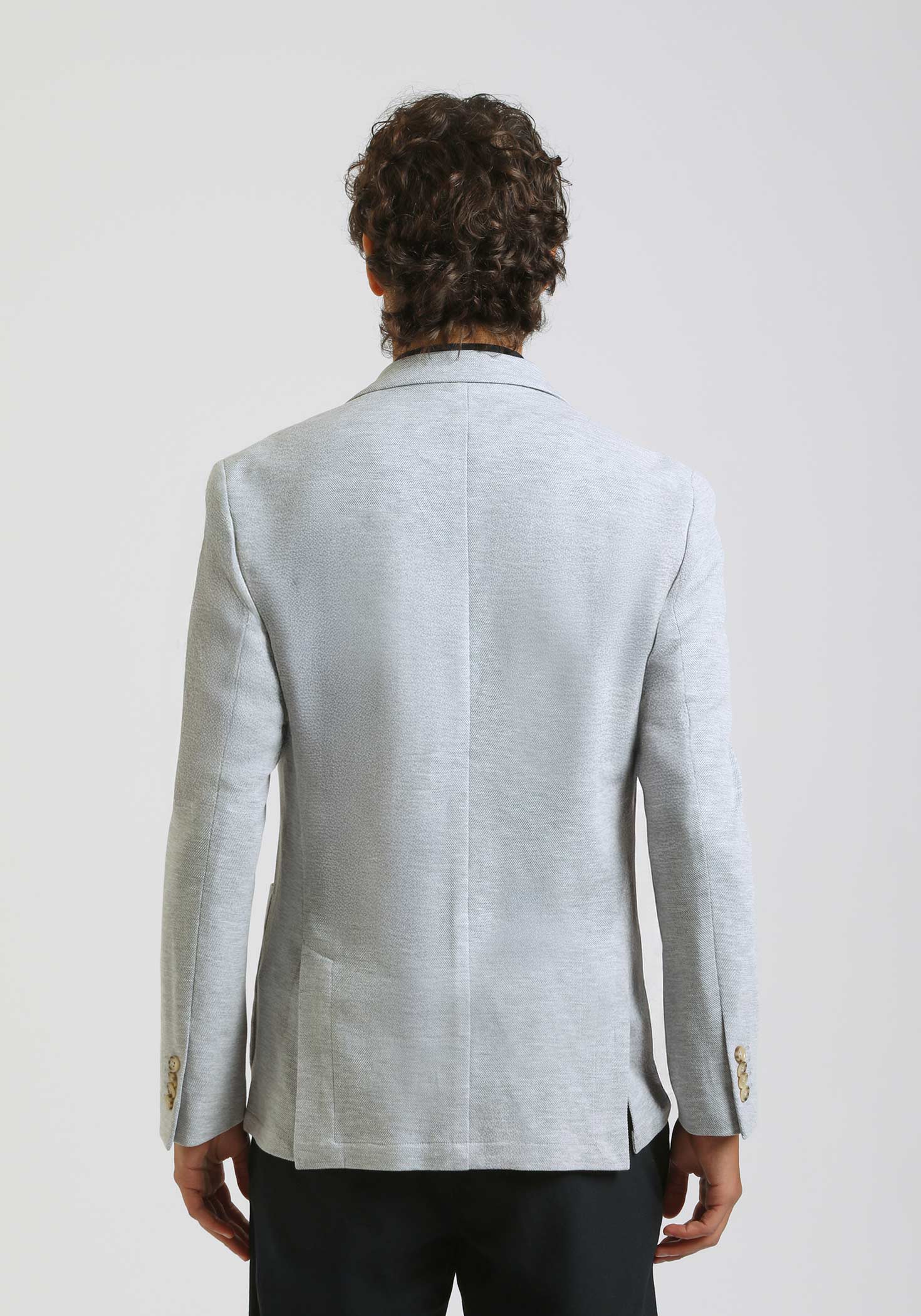 Giacca tinta unita misto cotone|Colore:Grigio