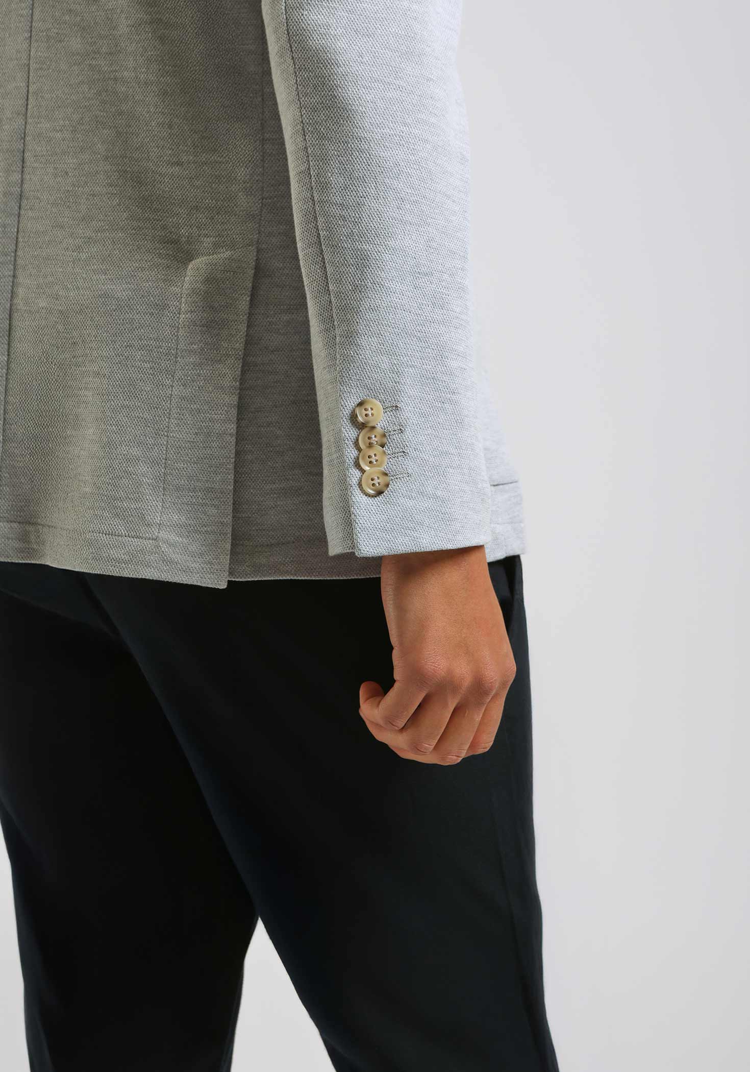 Giacca tinta unita misto cotone|Colore:Grigio