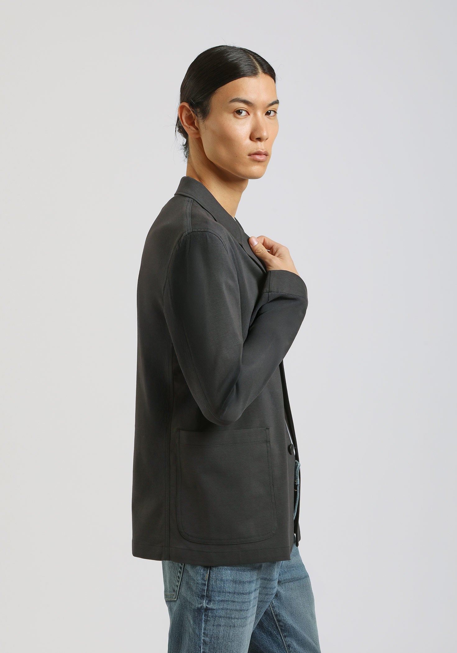 Giacca tinta unita misto cotone|Colore:Blue