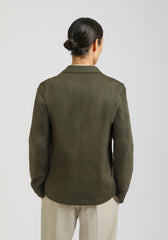 Giacca tinta unita misto cotone|Colore:Verde