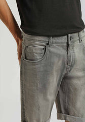 Bermuda di jeans slim fit grigio|Colore:Jeans grigio