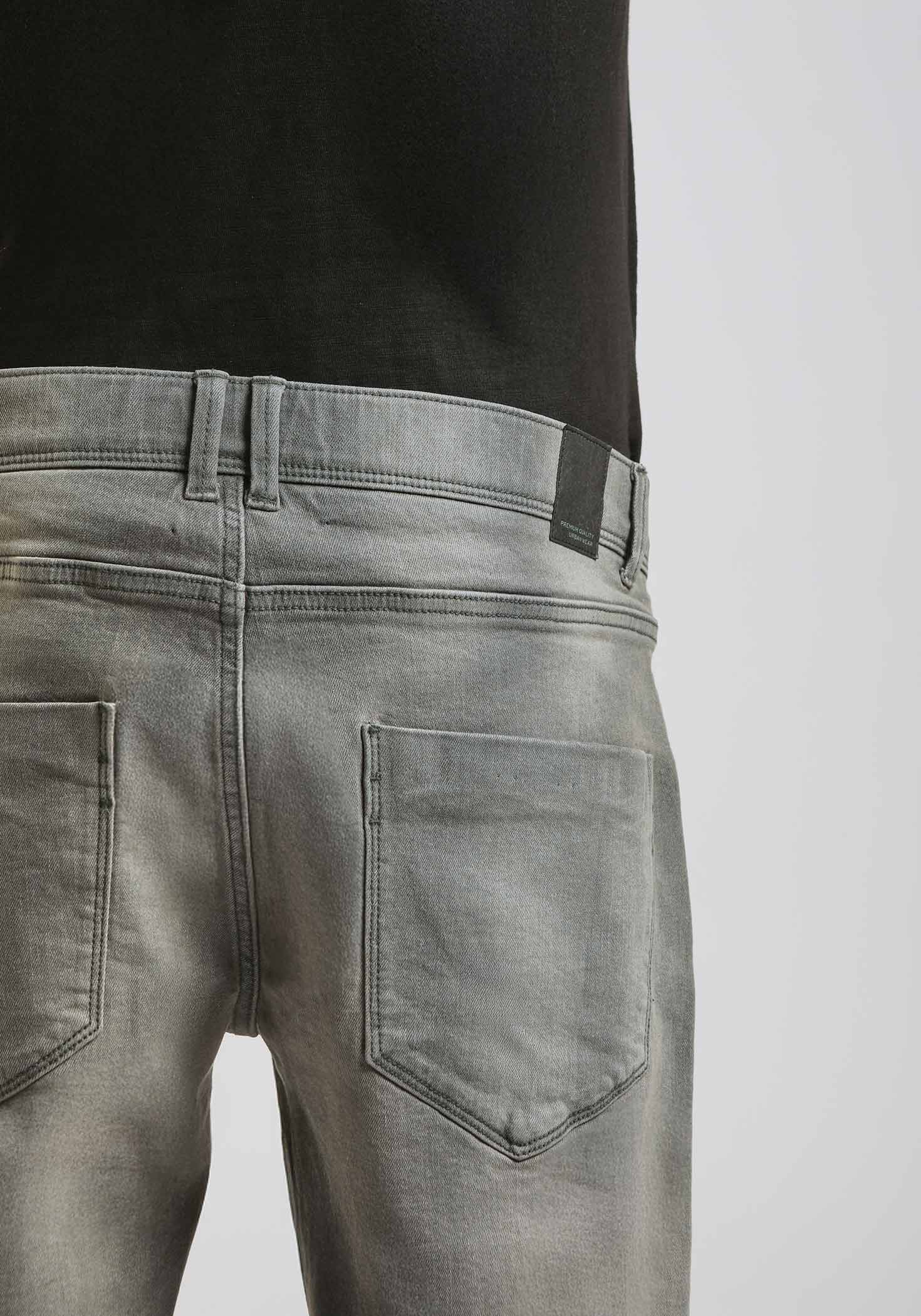 Bermuda di jeans slim fit grigio|Colore:Jeans grigio