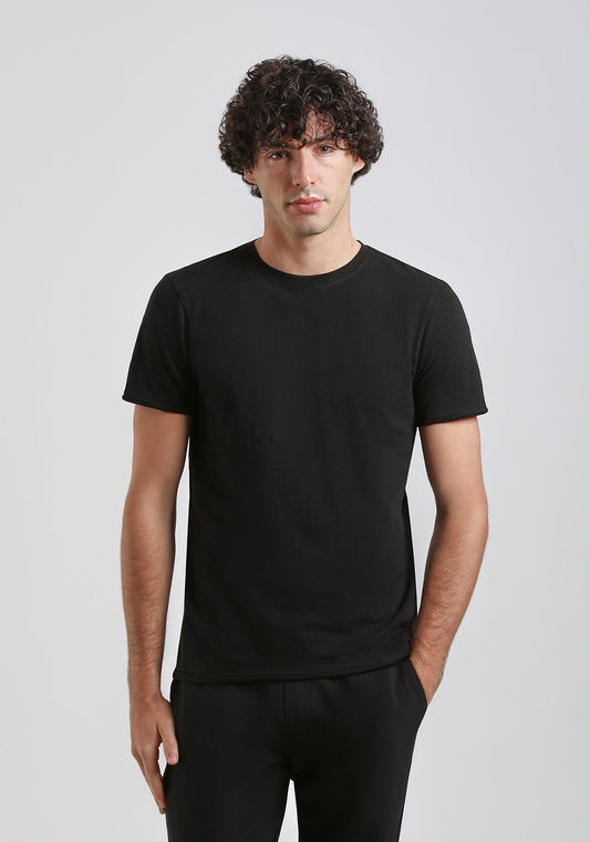 T-shirt basic 100% cotone|Colore:Nero