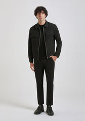 Giacca camicia in tela|Colore:Nero