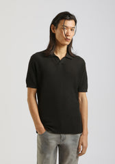 Polo in maglia|Colore:Nero