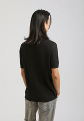 Polo in maglia|Colore:Nero