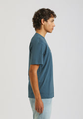 T-shirt effetto lavato con stampa|Colore:Jeans