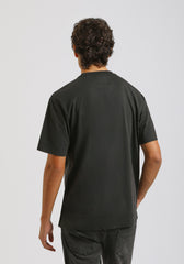T-shirt effetto lavato con stampa|Colore:Nero
