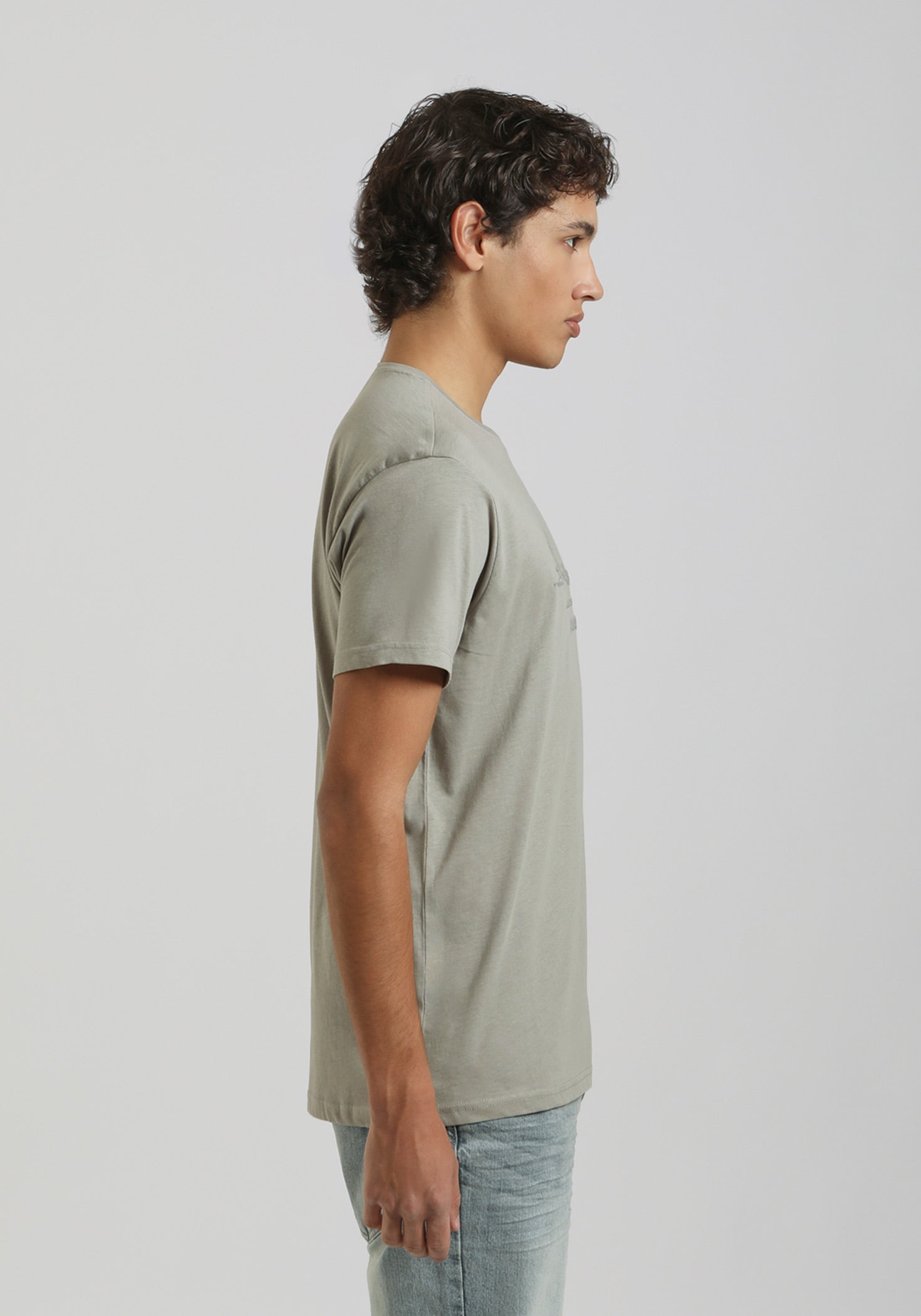 T-shirt con stampa|Colore:Grigio medio