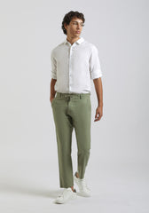 Pantaloni misto lino|Colore:Verde