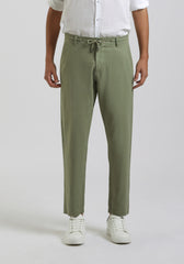 Pantaloni misto lino|Colore:Verde