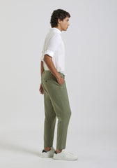 Pantaloni misto lino|Colore:Verde