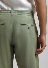 Pantaloni misto lino|Colore:Verde