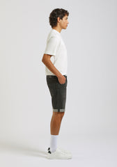 Bermuda di jeans nero slim fit|Colore:Jeans nero