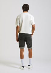 Bermuda di jeans nero slim fit|Colore:Jeans nero