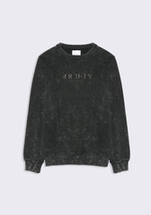 Felpa girocollo con stampa|Colore:Nero