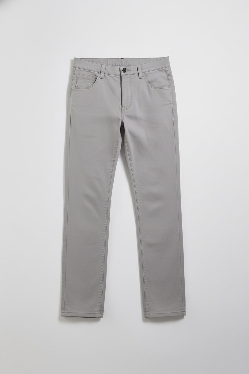 Pantaloni cinque tasche in cotone|Colore:Grigio chiaro