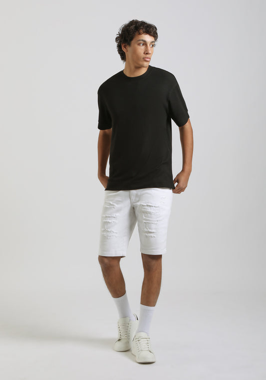 Bermuda cinque tasche elastico|Colore:Bianco