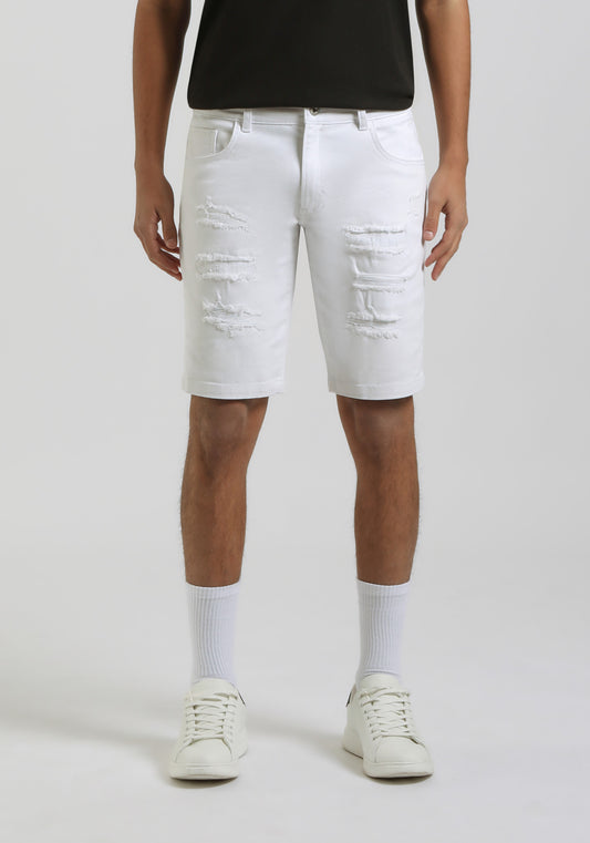 Bermuda cinque tasche elastico|Colore:Bianco