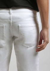 Bermuda cinque tasche elastico|Colore:Bianco