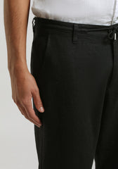 Pantaloni misto lino|Colore:Nero